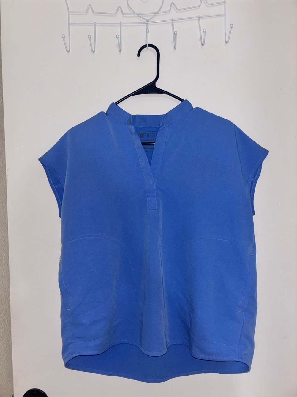 FIGS Women's Light Blue V-Neck Scrub Top